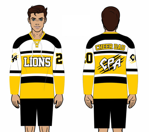 Lions Cheer Dad Hockey Jersey